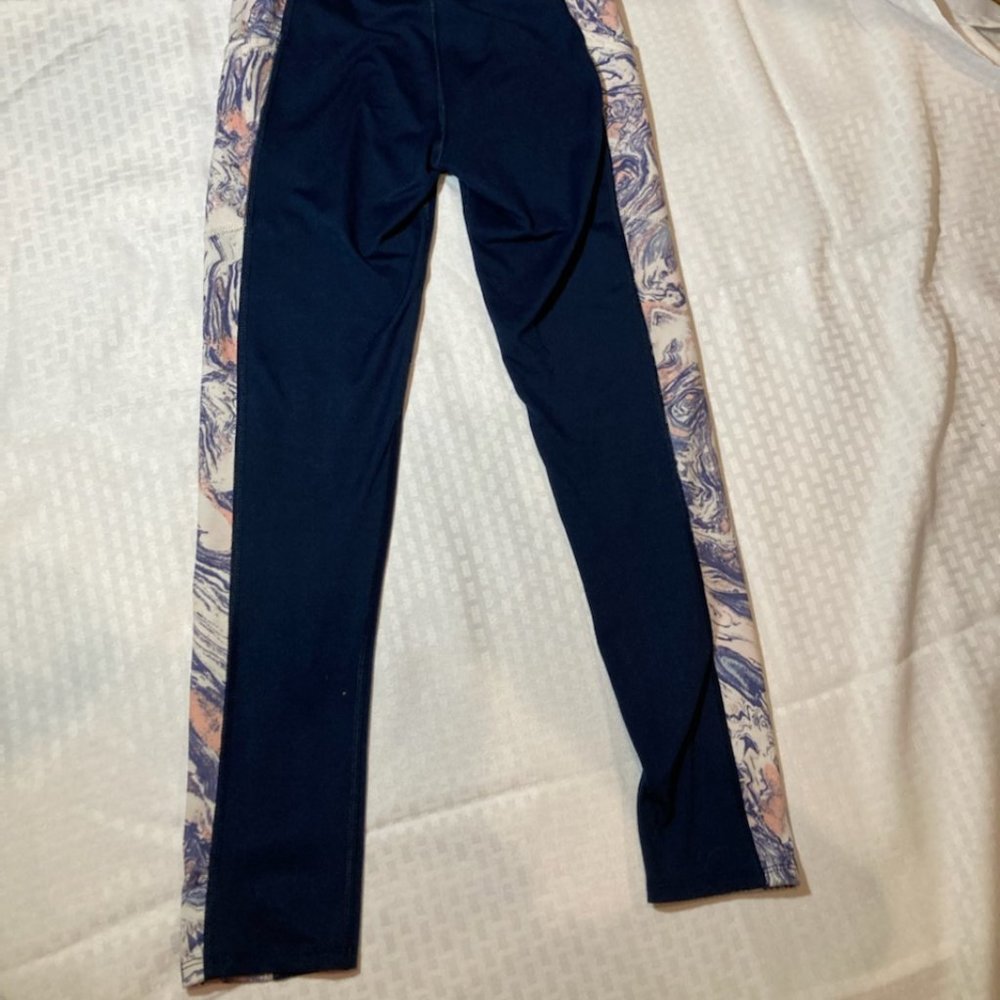 Navy and Marble Athletic Leggings